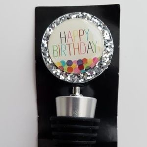 GLITTER HAPPY BIRTHDAY WINE STOPPER
